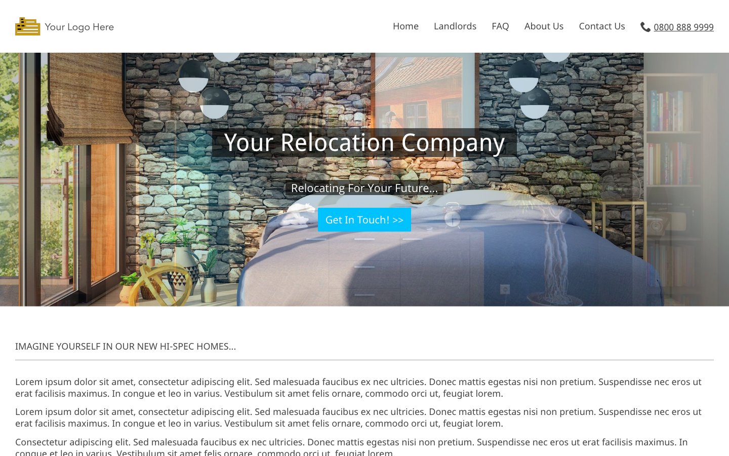 Rent to rent relocation company website theme